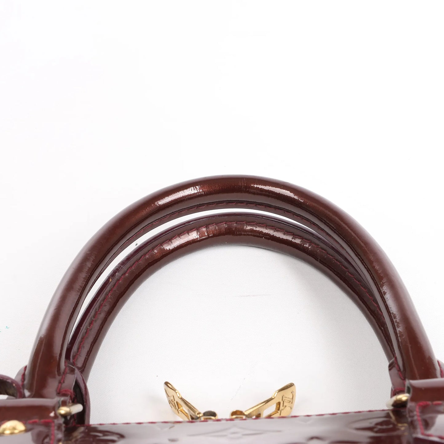 Louis Vuitton Vernis Alma GM Handbag in Burgundy M91687