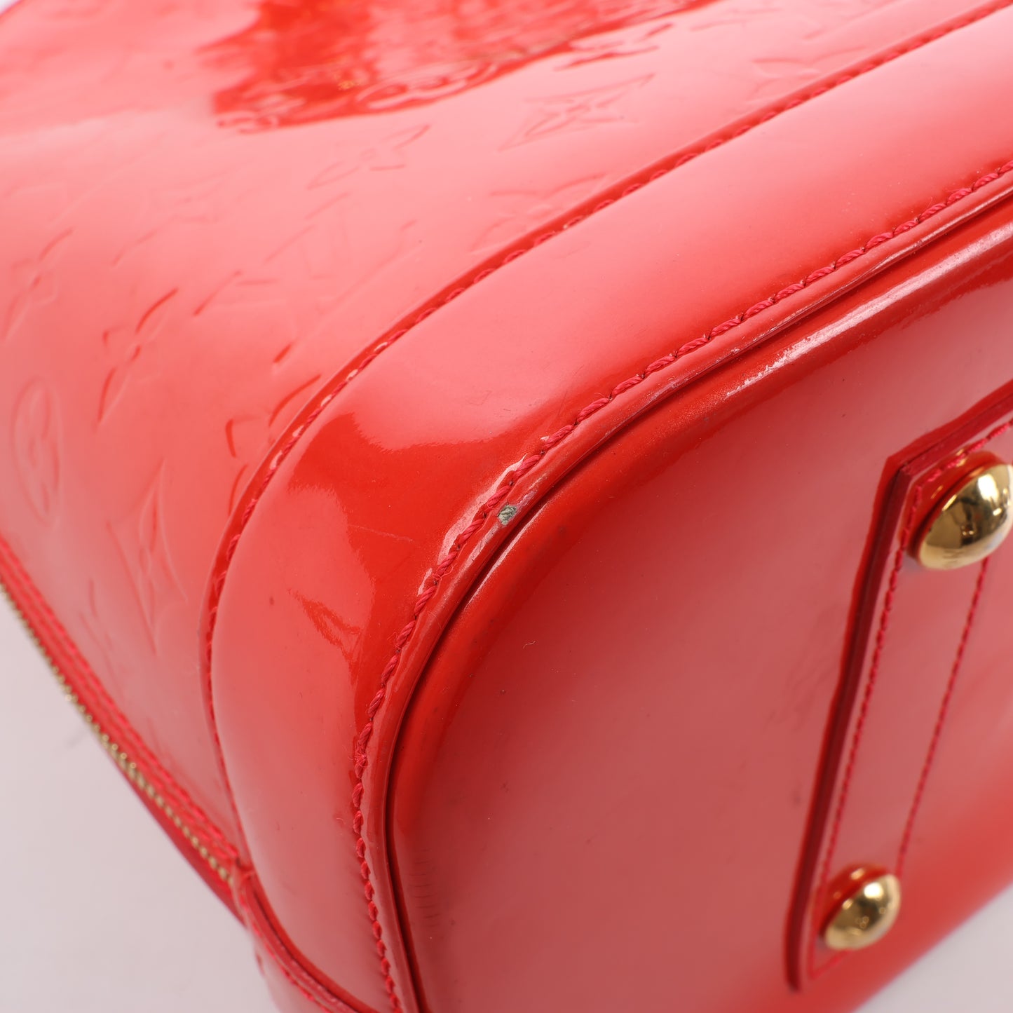 Louis Vuitton Vernis Alma GM Handbag in Red M91693