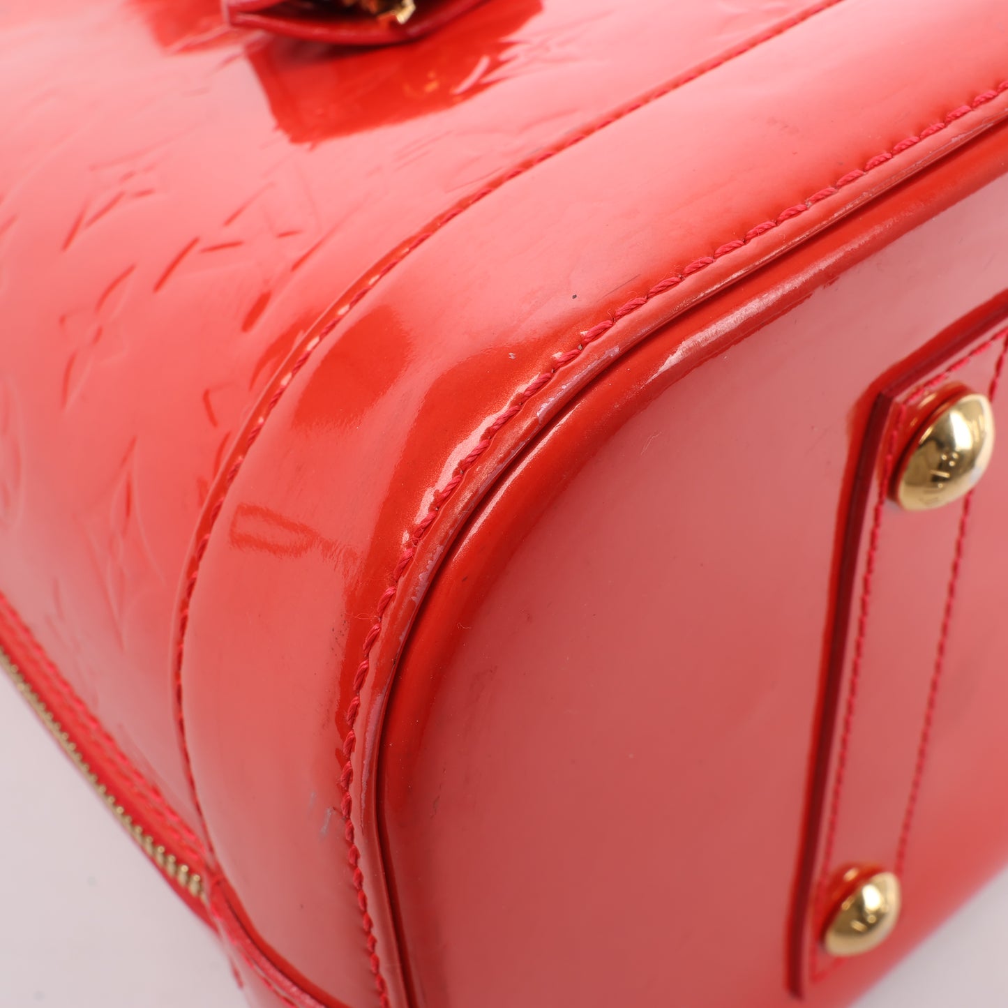 Louis Vuitton Vernis Alma GM Handbag in Red M91693