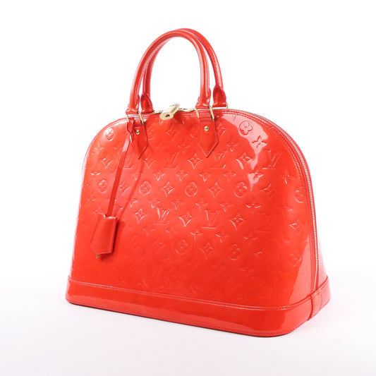 Louis Vuitton Vernis Alma GM Handbag in Red M91693