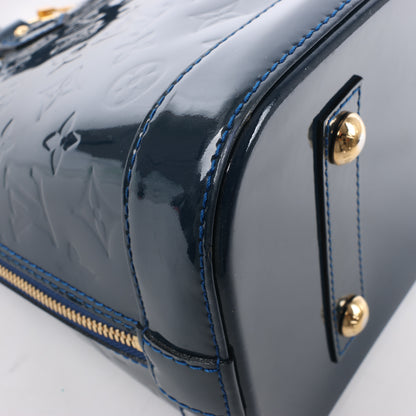 LOUIS VUITTON Vernis Alma PM Handbag in Navy Blue M90053