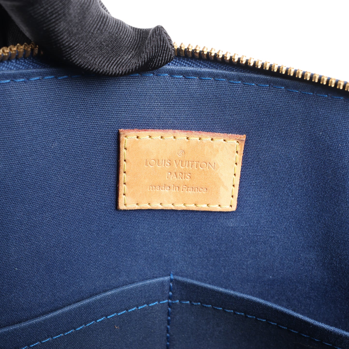 LOUIS VUITTON Vernis Alma PM Handbag in Navy Blue M90053