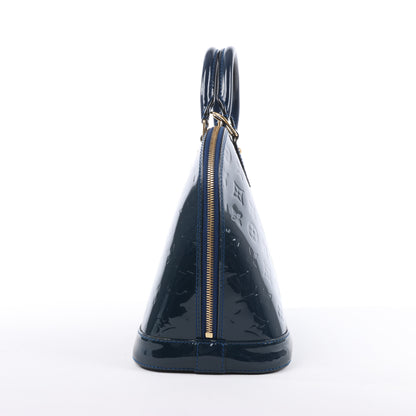 LOUIS VUITTON Vernis Alma PM Handbag in Navy Blue M90053