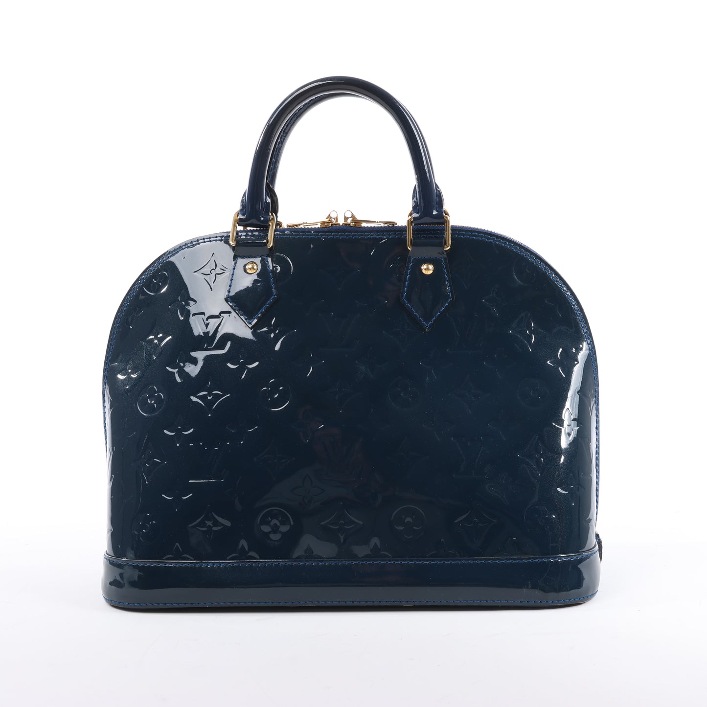 LOUIS VUITTON Vernis Alma PM Handbag in Navy Blue M90053
