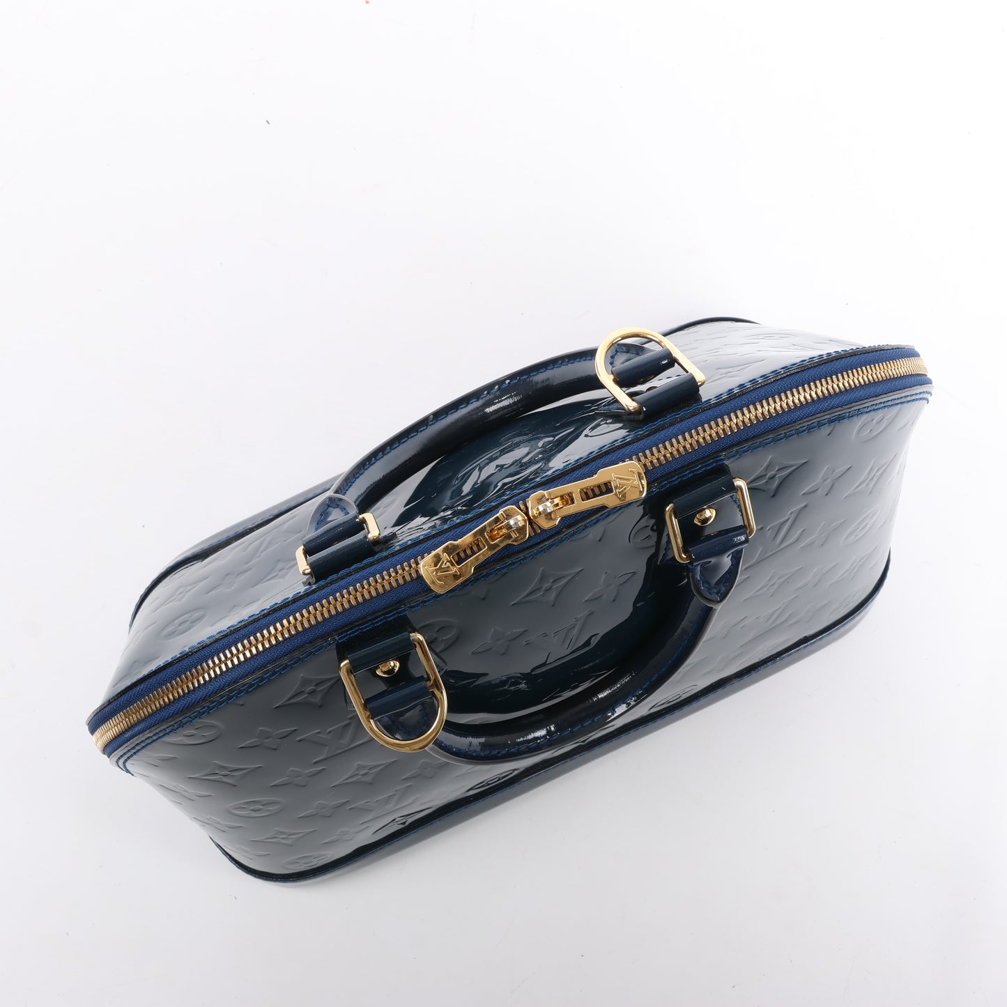 LOUIS VUITTON Vernis Alma PM Handbag in Navy Blue M90053