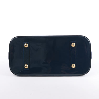 LOUIS VUITTON Vernis Alma PM Handbag in Navy Blue M90053