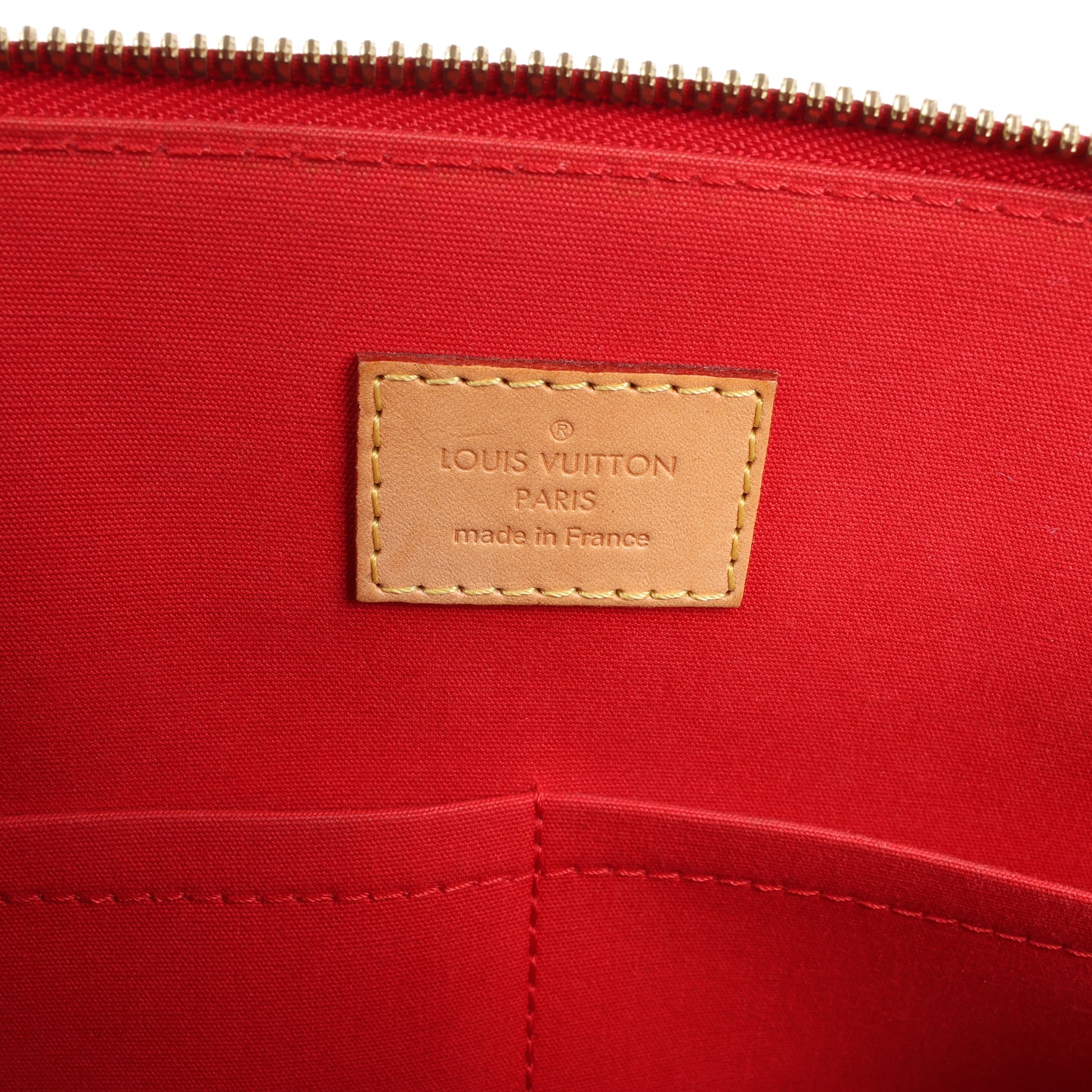 LOUIS VUITTON Vernis Alma PM Handbag in Red M90096