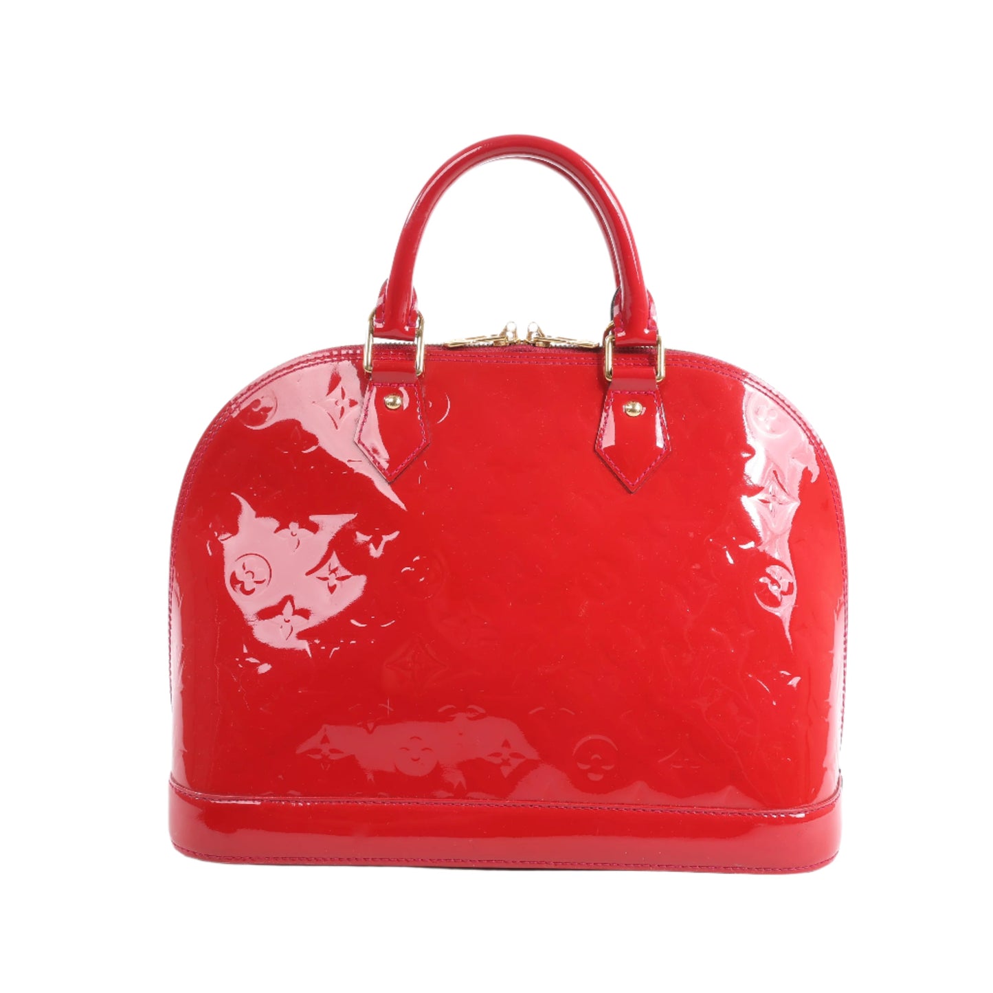 LOUIS VUITTON Vernis Alma PM Handbag in Red M91770