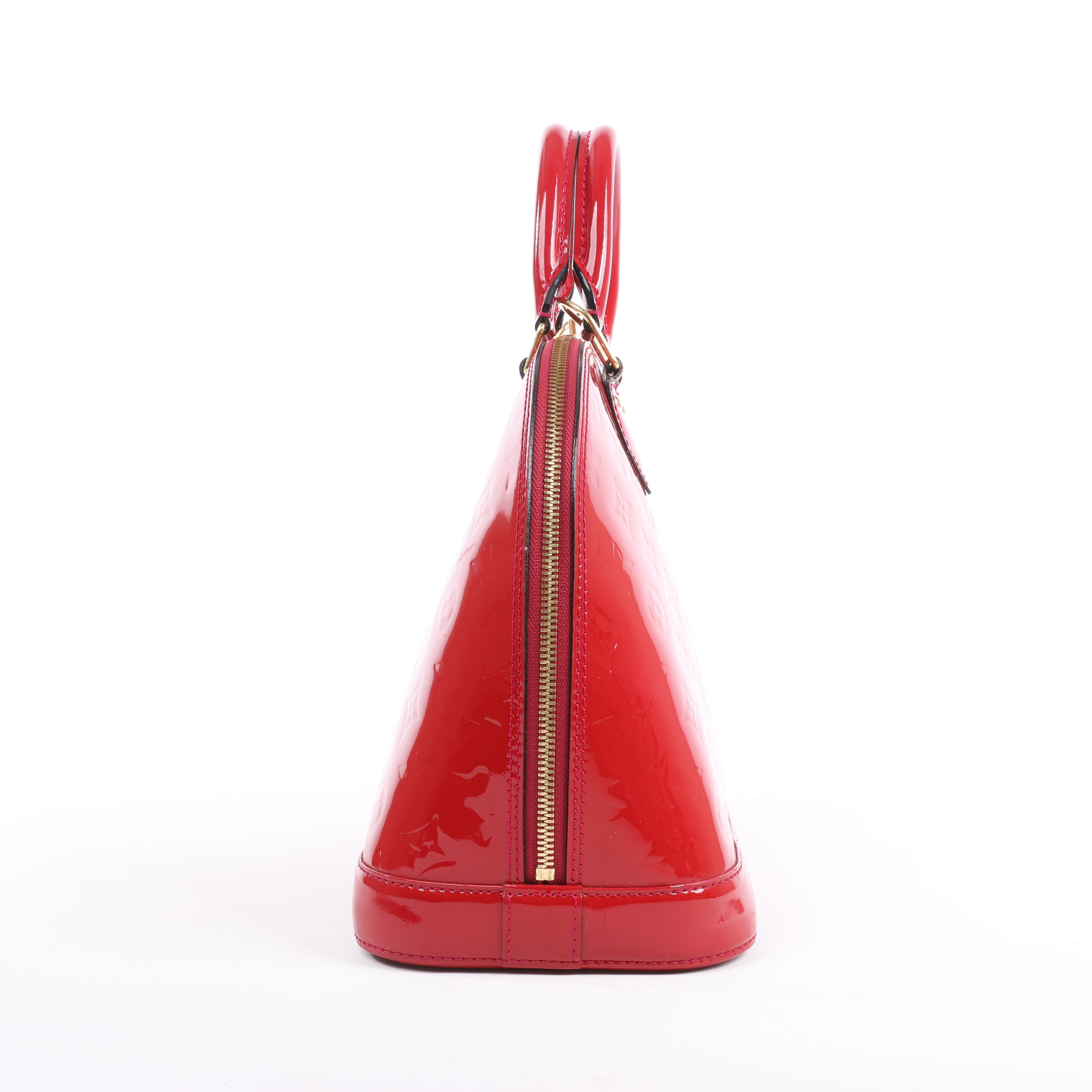 LOUIS VUITTON Vernis Alma PM Handbag in Red M91770