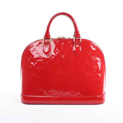 LOUIS VUITTON Vernis Alma PM Handbag in Red M91770