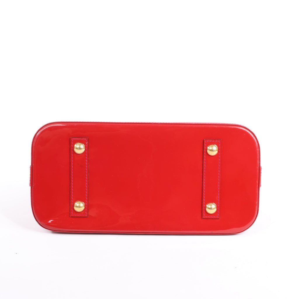 LOUIS VUITTON Vernis Alma PM Handbag in Red M91770