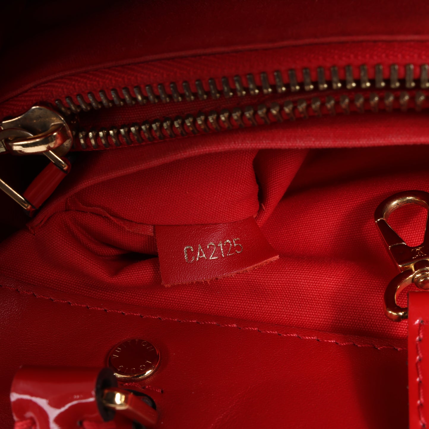 Louis Vuitton Vernis Montaigne BB Handbag in Red M50170