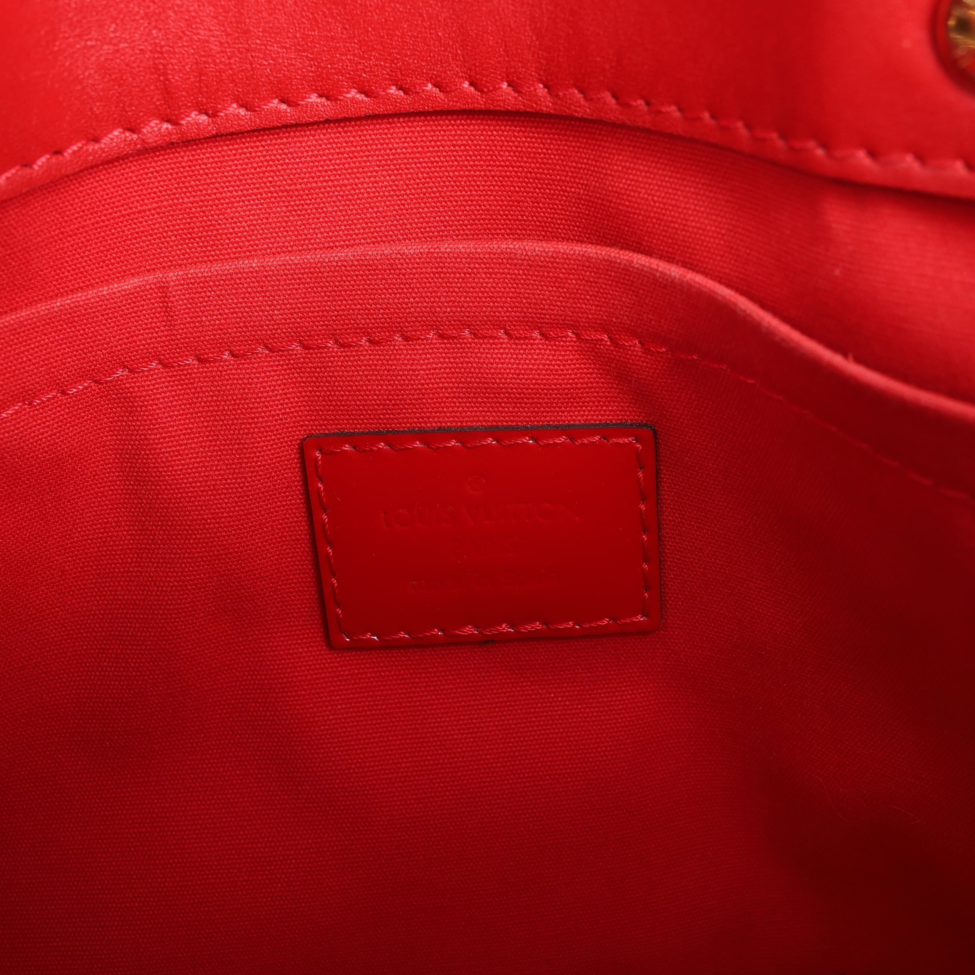 Louis Vuitton Vernis Montaigne BB Handbag in Red M50170