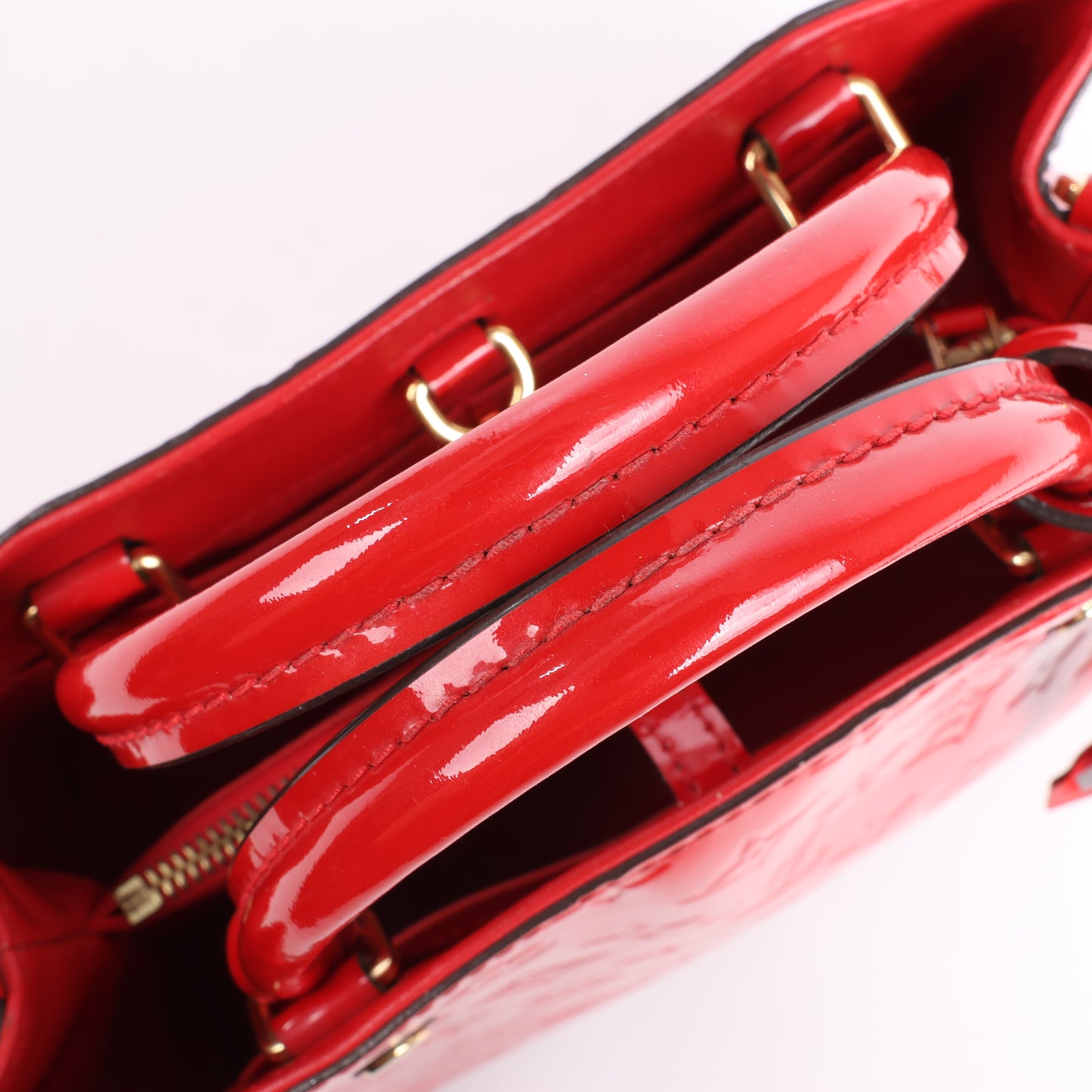 Louis Vuitton Vernis Montaigne BB Handbag in Red M50170