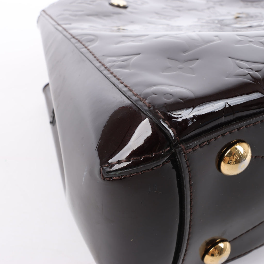 Louis Vuitton Vernis Montaigne BB 2Way Handbag in Amarante M50403