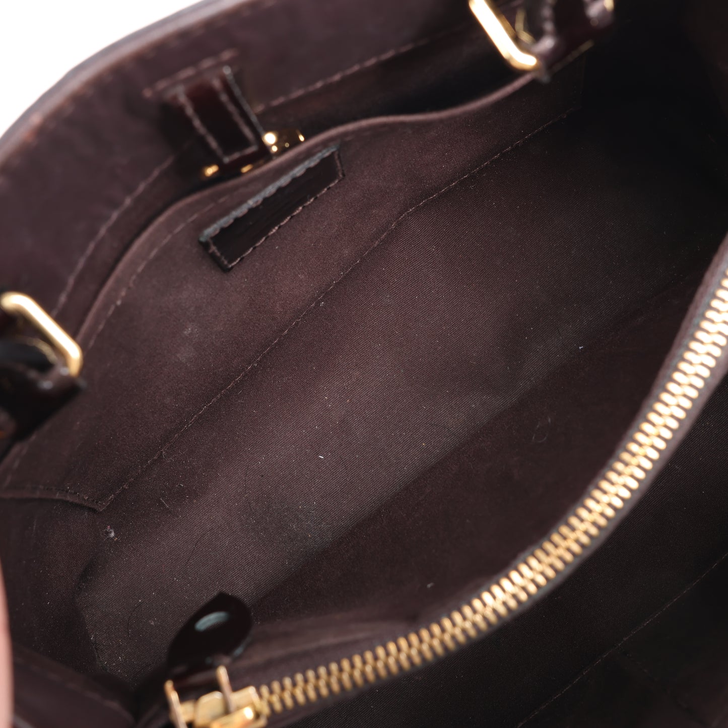 Louis Vuitton Vernis Montaigne BB 2Way Handbag in Amarante M50403