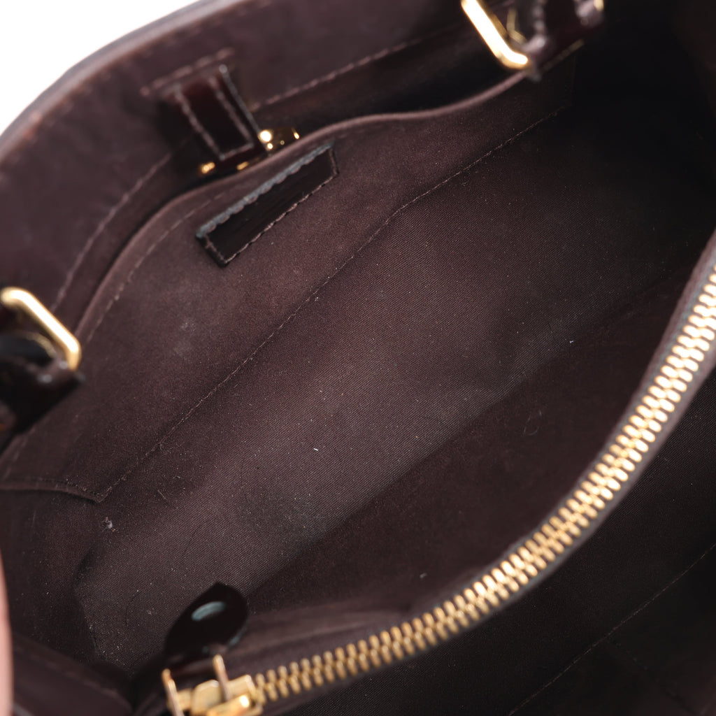 Louis Vuitton Vernis Montaigne BB 2Way Handbag in Amarante M50403