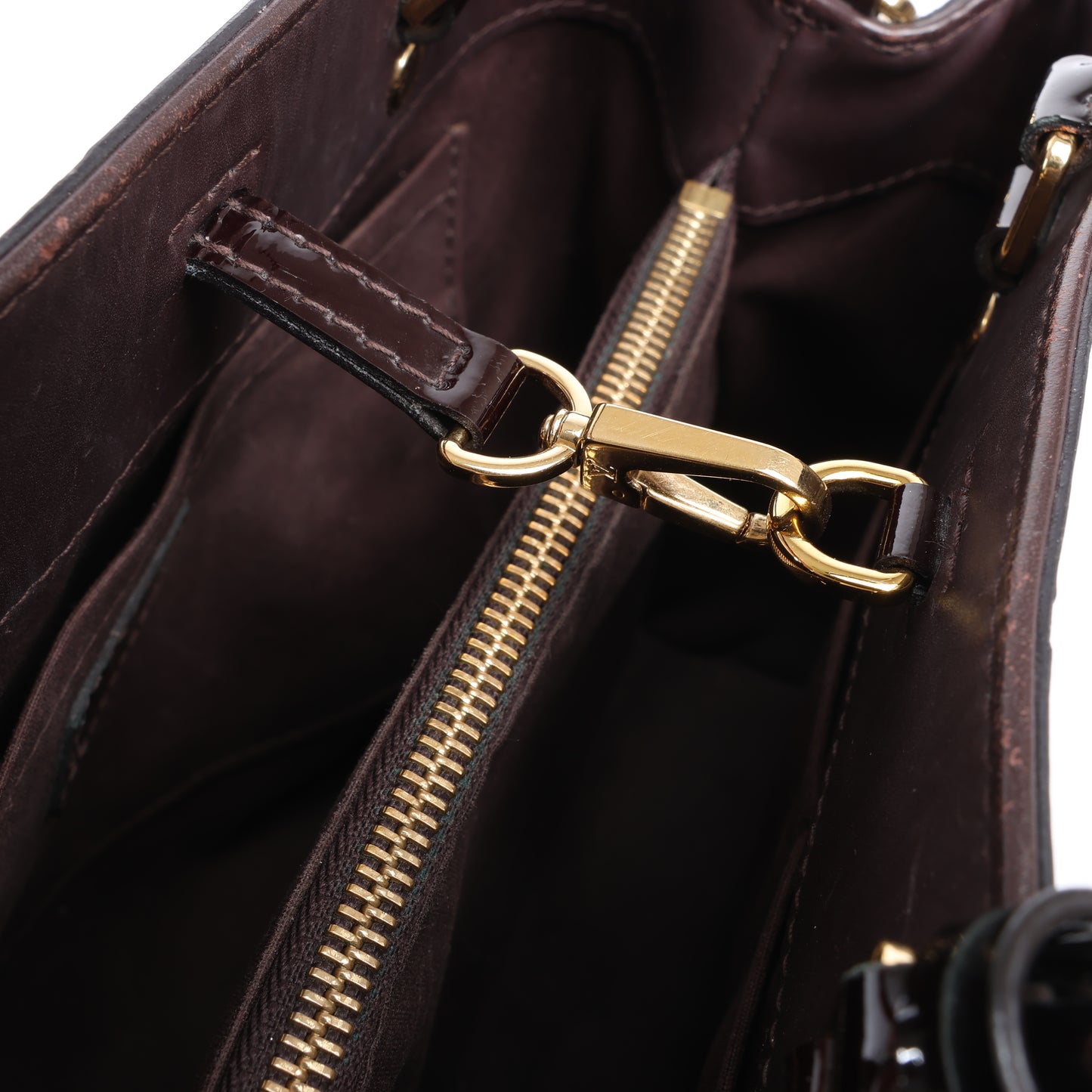 Louis Vuitton Vernis Montaigne BB 2Way Handbag in Amarante M50403