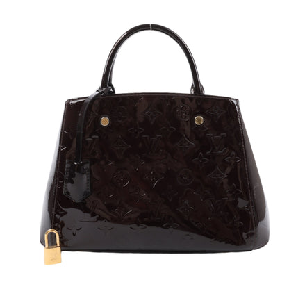 Louis Vuitton Vernis Montaigne BB 2Way Sac à main en Amarante M50403