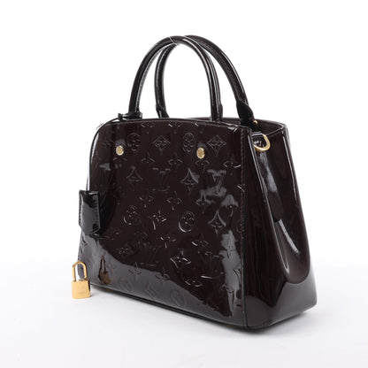 Louis Vuitton Vernis Montaigne BB 2Way Sac à main en Amarante M50403