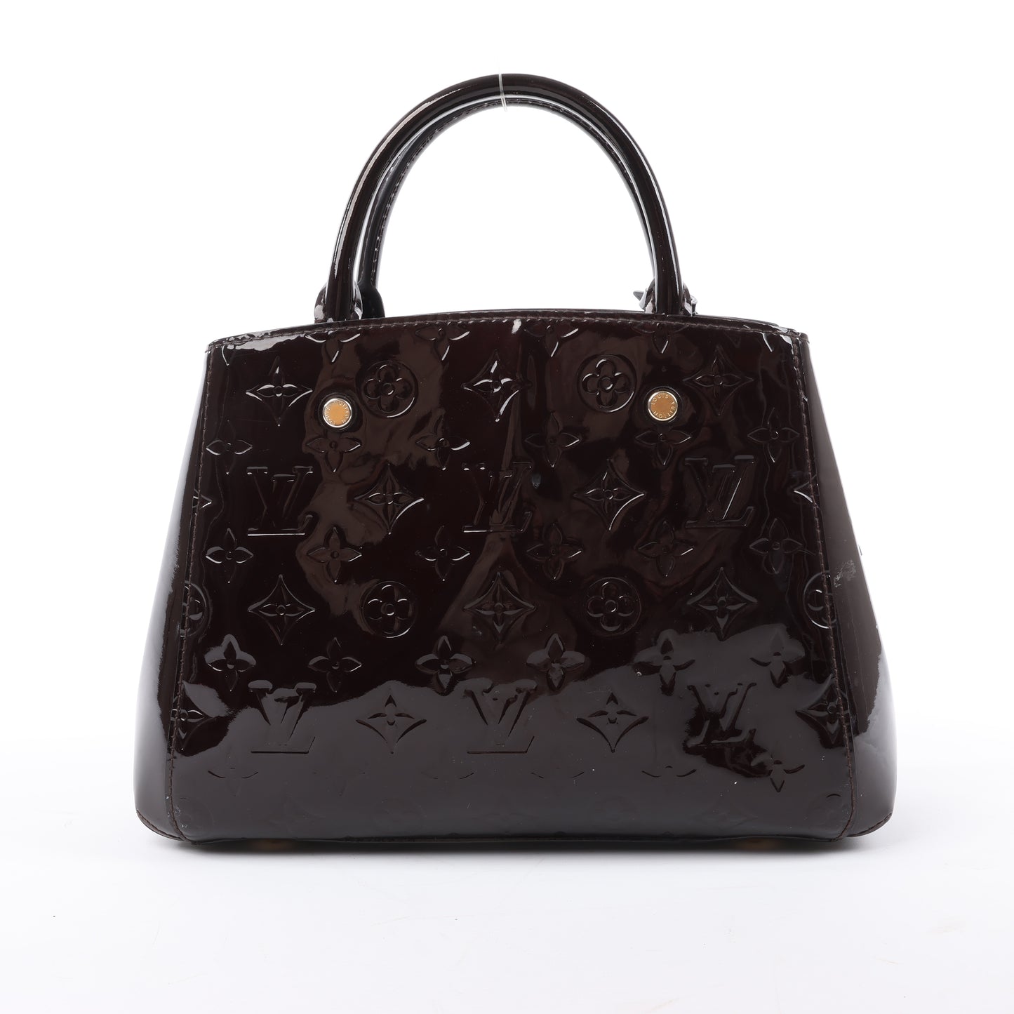 Louis Vuitton Vernis Montaigne BB 2Way Handbag in Amarante M50403