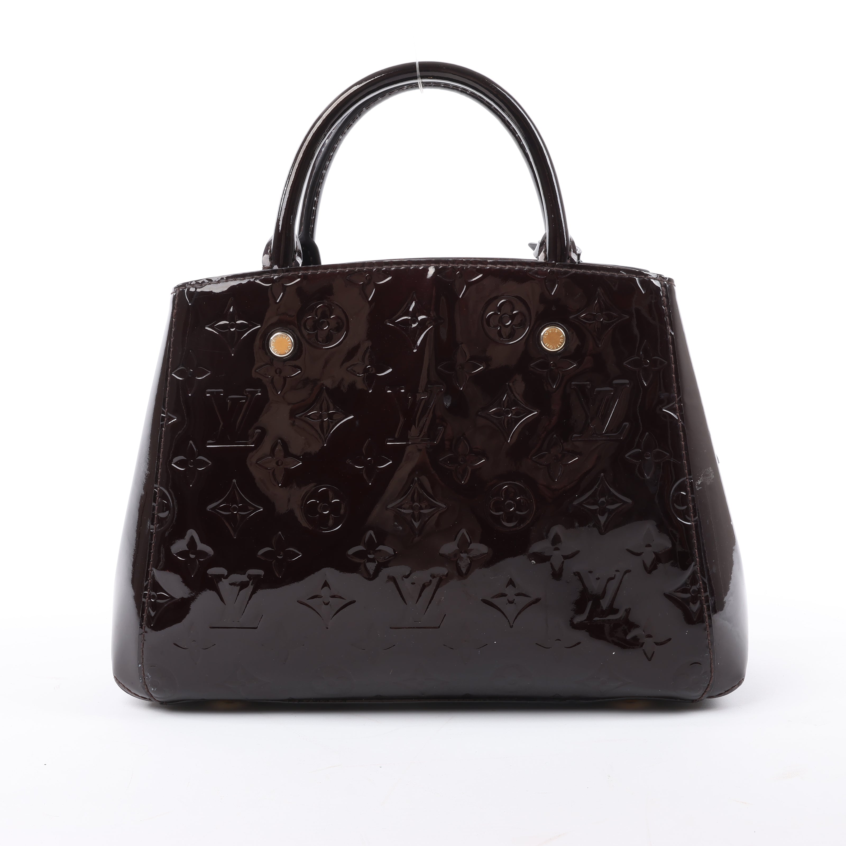 Louis Vuitton Vernis Montaigne BB 2Way Handbag in Amarante M50403
