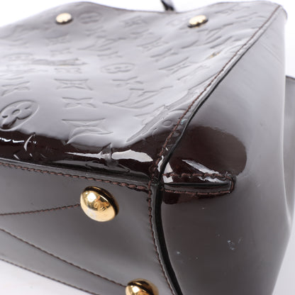 Louis Vuitton Vernis Montaigne BB 2Way Handbag in Amarante M50403