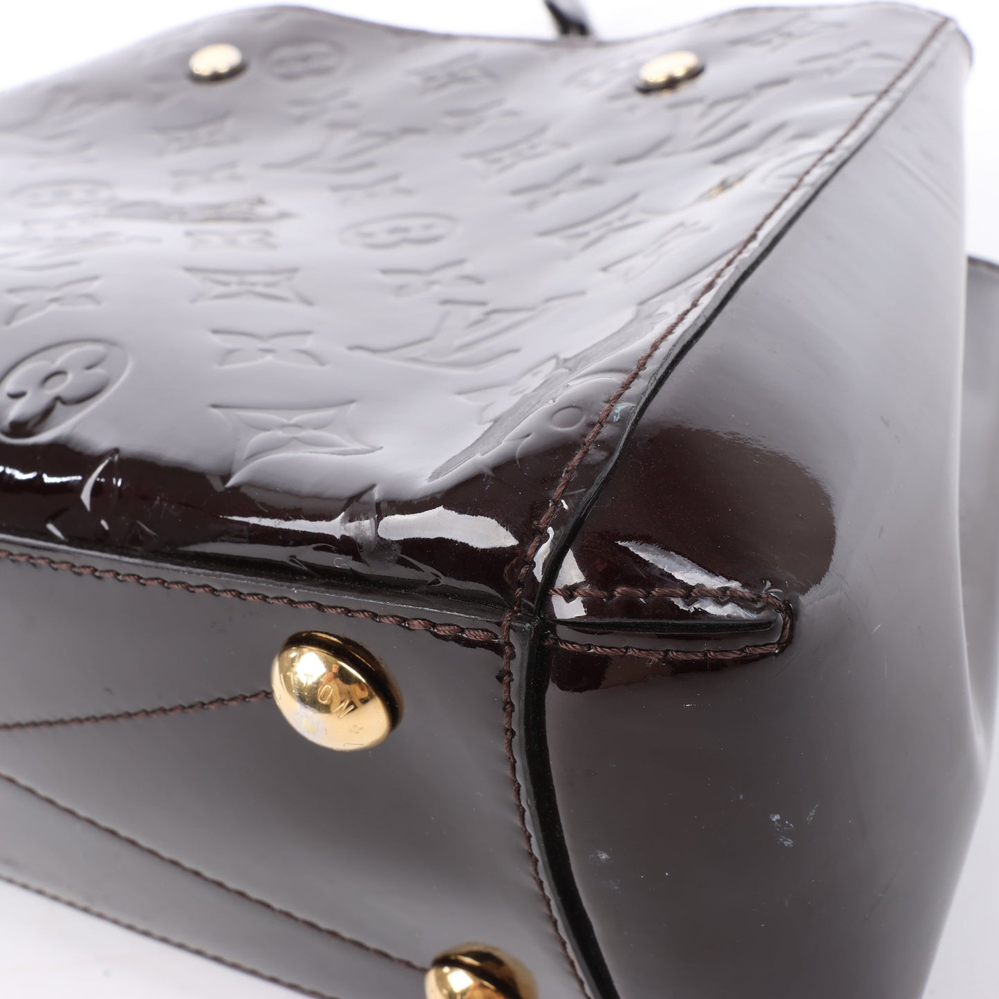 Louis Vuitton Vernis Montaigne BB 2Way Sac à main en Amarante M50403