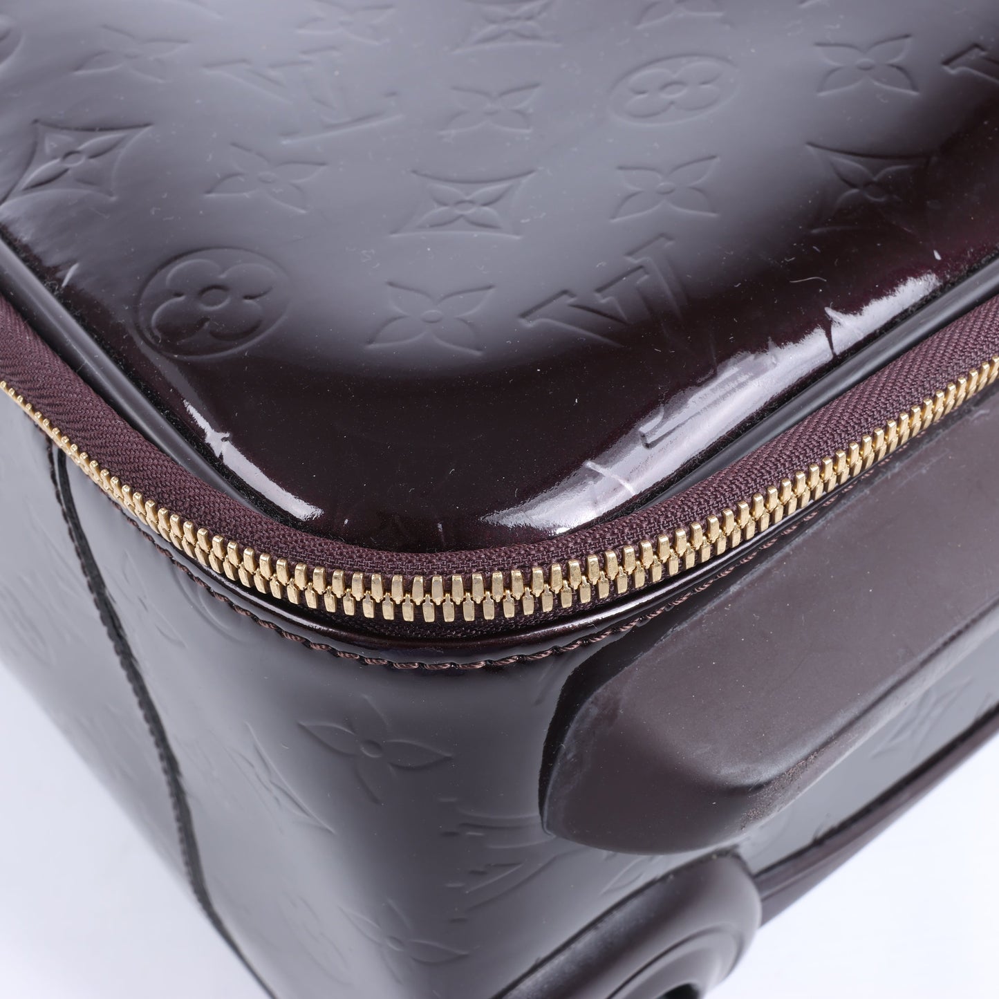 Louis Vuitton Vernis Suitcase Pegase 45 Travel Bag in Amarante M91277