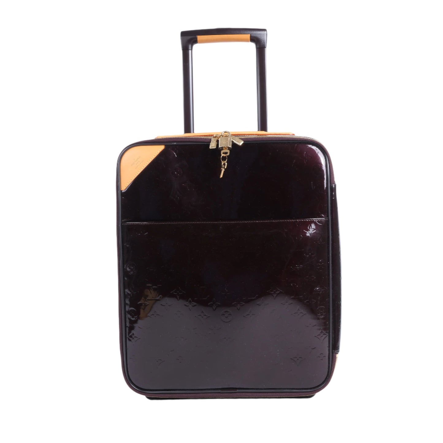 Louis Vuitton Vernis Suitcase Pegase 45 Travel Bag in Amarante M91277