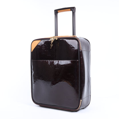 Louis Vuitton Vernis Suitcase Pegase 45 Travel Bag in Amarante M91277