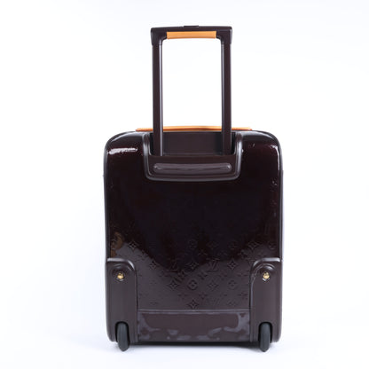 Louis Vuitton Vernis Suitcase Pegase 45 Travel Bag in Amarante M91277