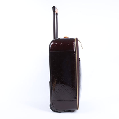 Louis Vuitton Vernis Suitcase Pegase 45 Travel Bag in Amarante M91277