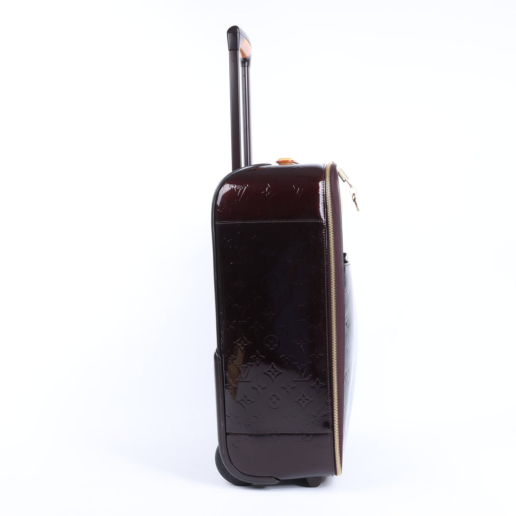 Louis Vuitton Vernis Suitcase Pegase 45 Travel Bag in Amarante M91277