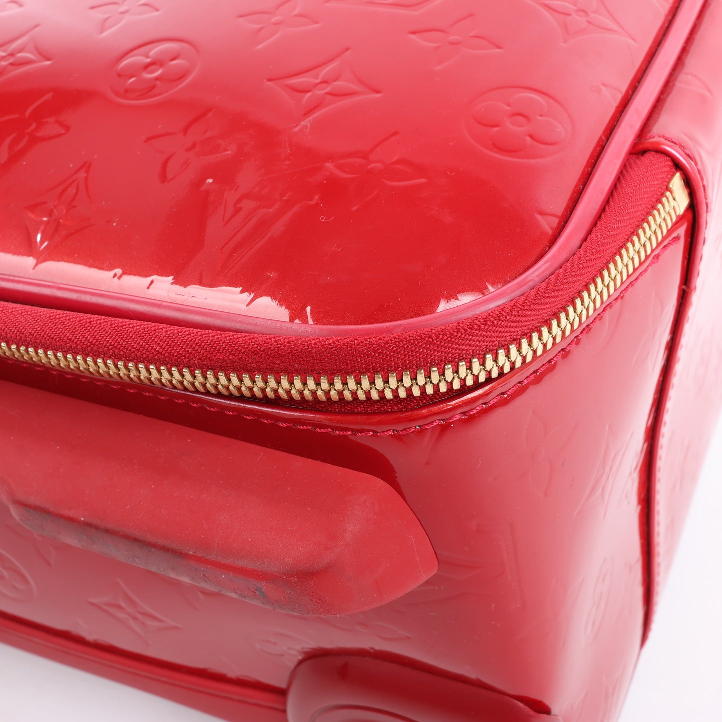 Louis Vuitton Vernis Suitcase Pegase 45 Travel Bag in Red M91278