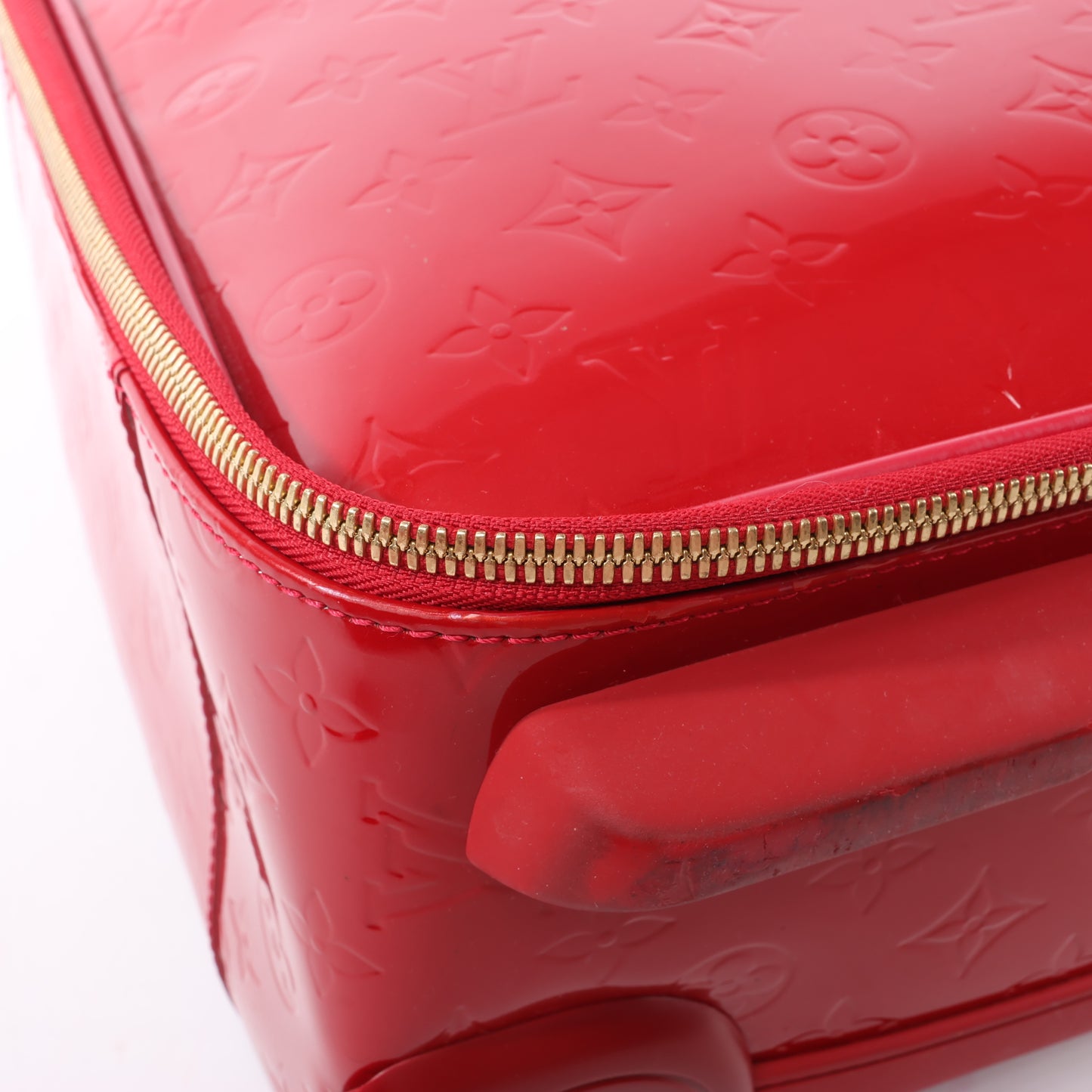 Louis Vuitton Vernis Suitcase Pegase 45 Travel Bag in Red M91278