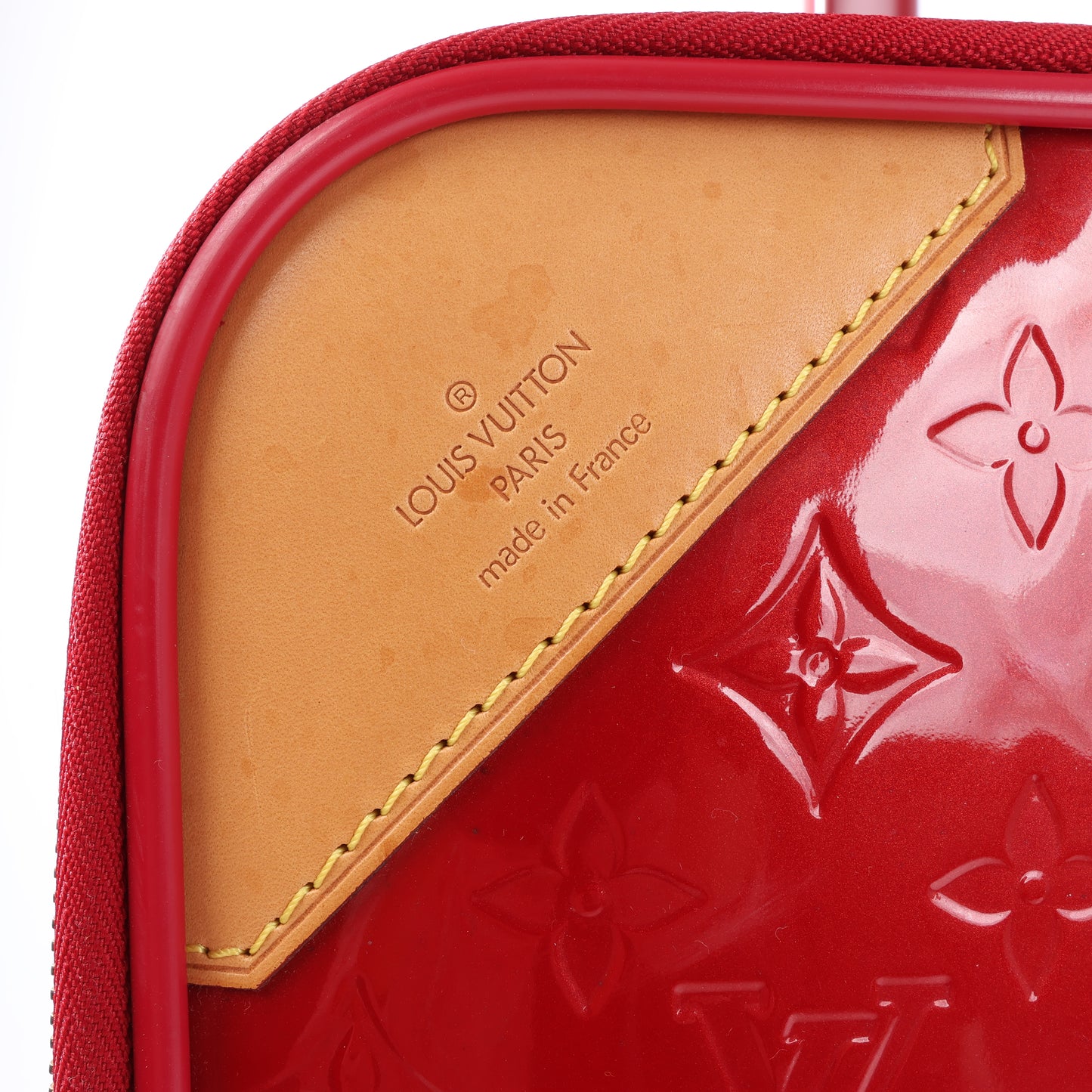 Louis Vuitton Vernis Suitcase Pegase 45 Travel Bag in Red M91278