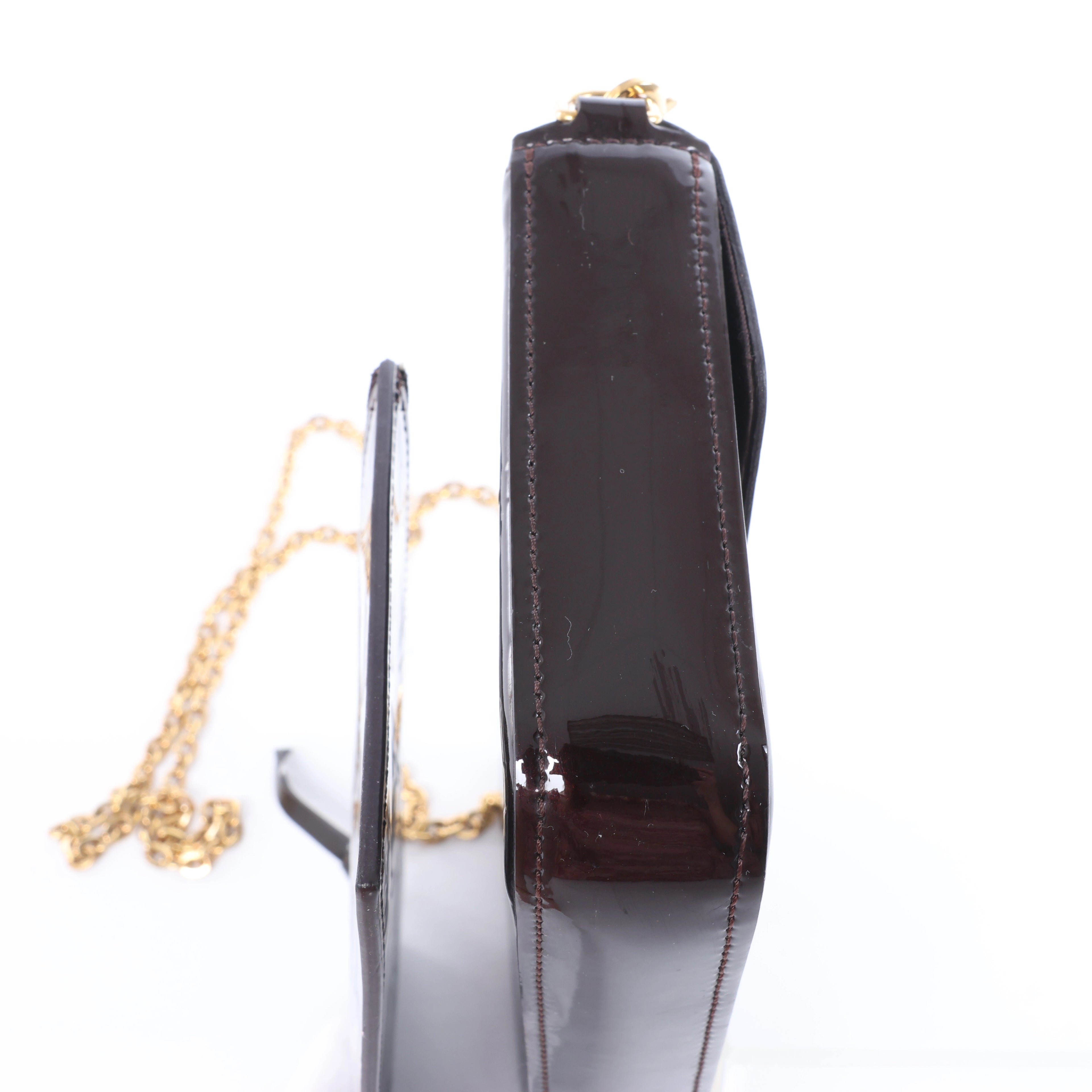 Louis Vuitton Vernis Pochette Félicie Crossbody Bag in Bordeaux