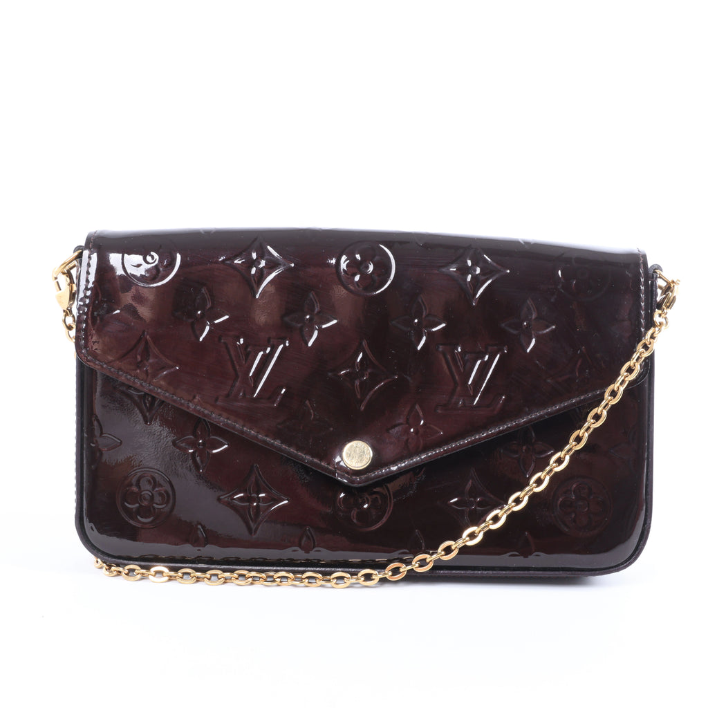 Louis Vuitton Vernis Pochette Félicie Crossbody Bag in Bordeaux