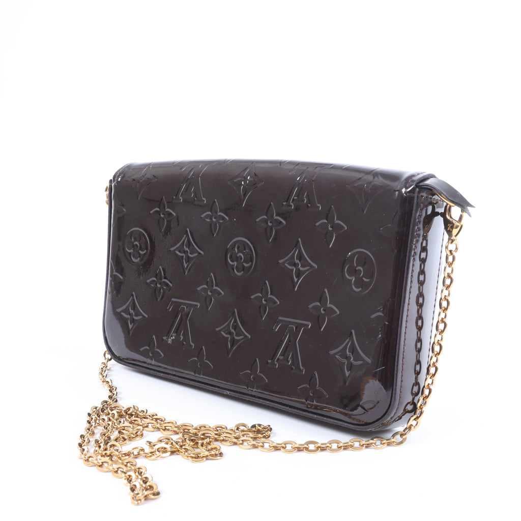 Louis Vuitton Vernis Pochette Félicie Crossbody Bag in Bordeaux