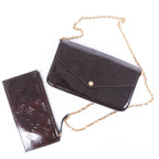 Louis Vuitton Vernis Pochette Félicie Crossbody Bag in Bordeaux