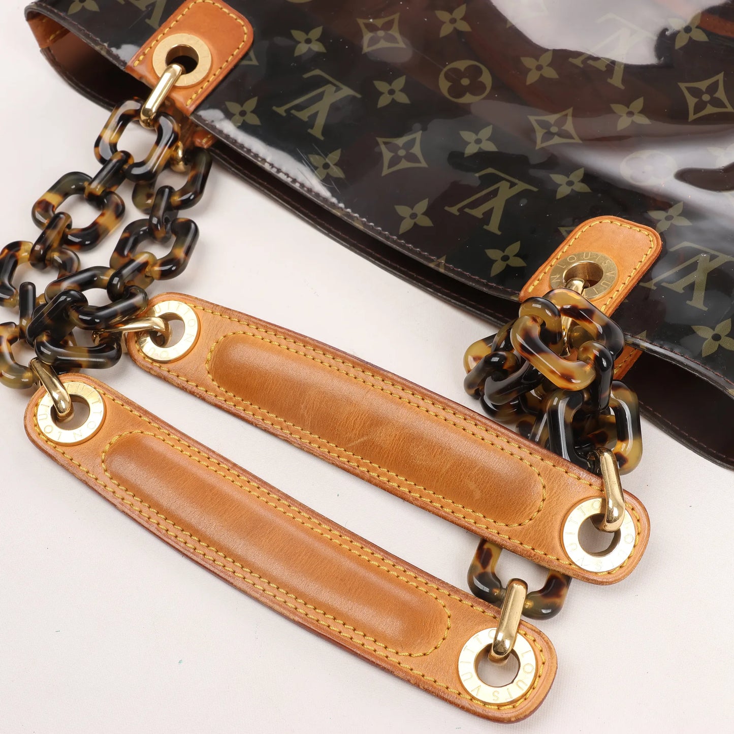 Louis Vuitton Ambre MM Vinyl Cabas Monogram Shoulder Bag in Brown M92501