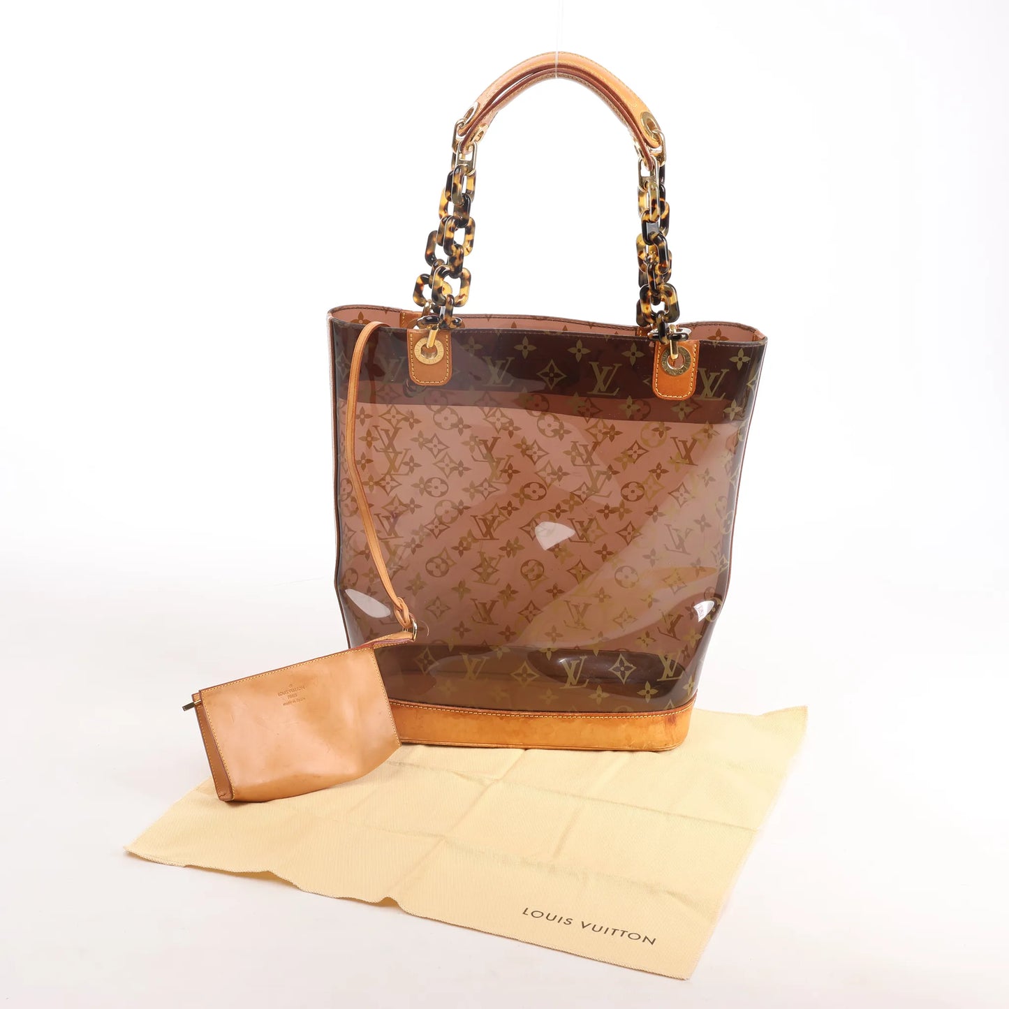 Louis Vuitton Ambre MM Vinyl Cabas Monogram Shoulder Bag in Brown M92501
