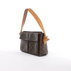 Bolso de hombro Louis Vuitton Noe de cuero Epi en negro y rojo castellano M44017