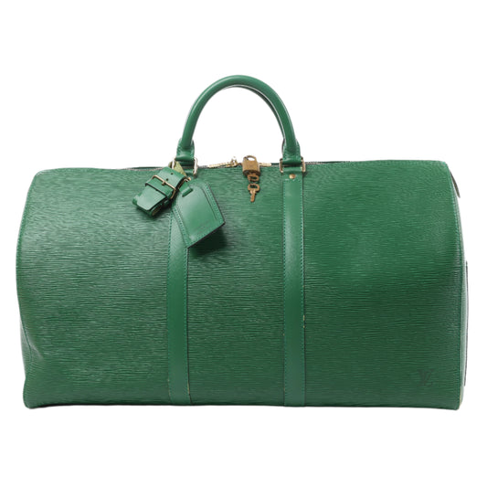 Sac de voyage Keepall 50 en cuir épi Louis Vuitton vert M42964