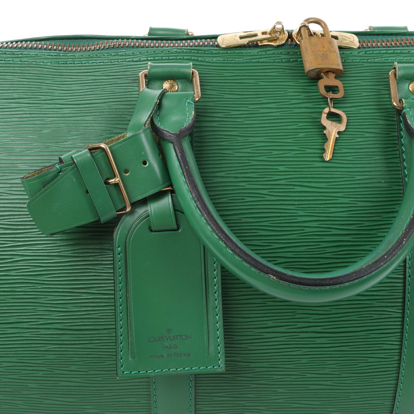 Louis Vuitton Epi Leather Keepall 50 Travel Bag in Green M42964