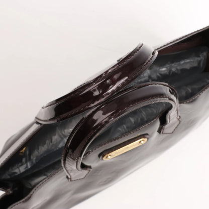 Louis Vuitton Wilshire PM Monogram Vernis Handbag in Burgundy M91644