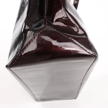 Louis Vuitton Wilshire PM Monogram Vernis Handbag in Burgundy M91644