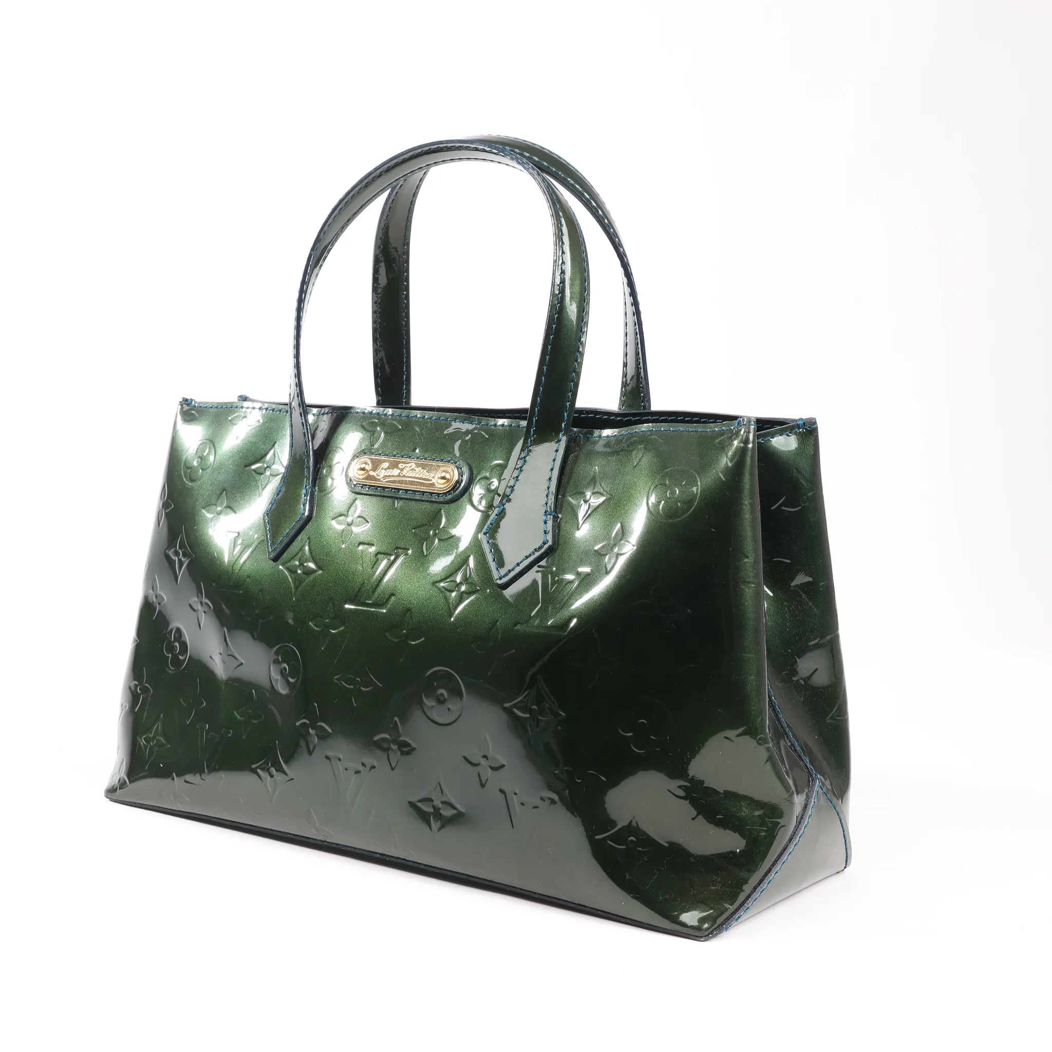 Louis Vuitton Monogram Vernis Wilshire PM Handbag in Green M93684