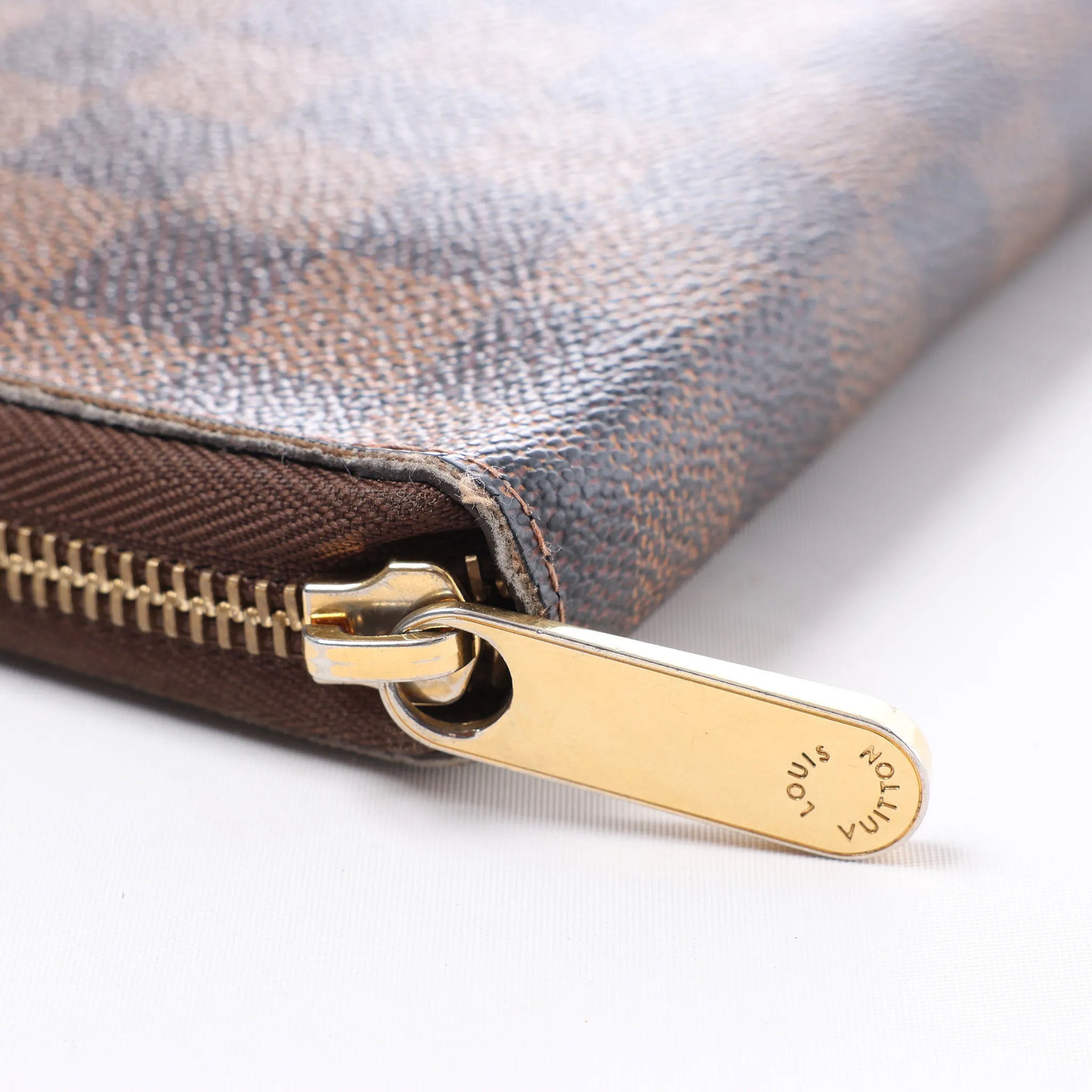 Louis Vuitton Zippy Damier Ebene Wallet in Brown N60003